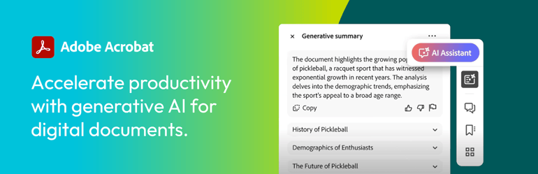 Adobe Acrobat AI Assistant - accelerate productivity